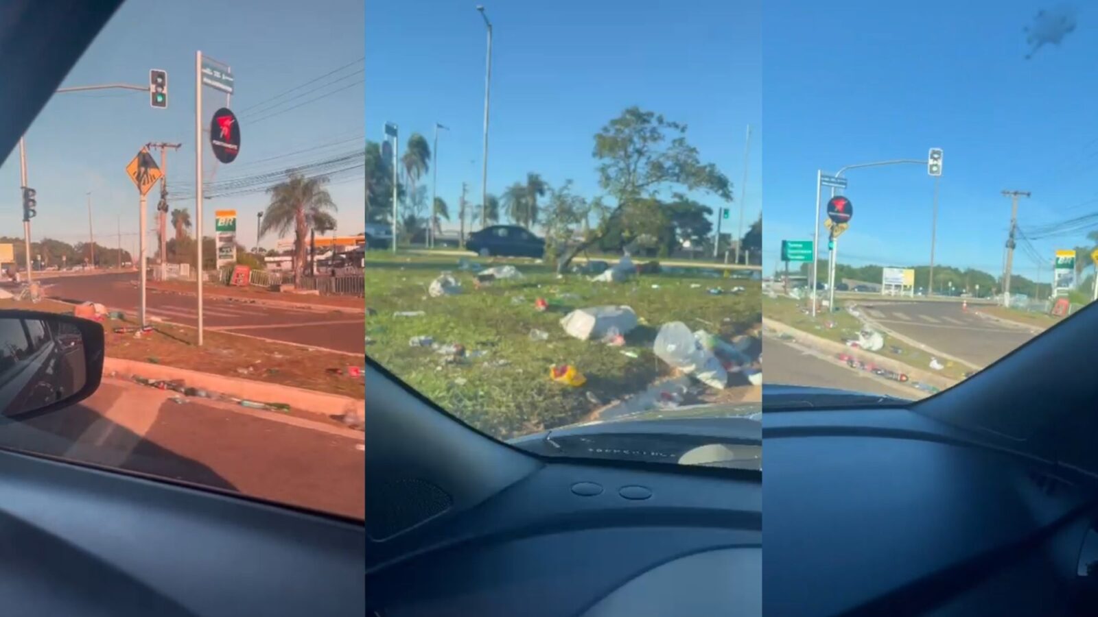 VÍDEO: lixo toma avenida após show de gravação de DVD em Campo Grande